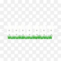 绿色小草上面白色扁平化均匀分布