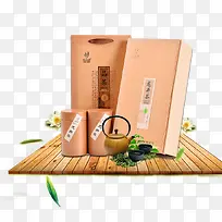 免抠包装精致的茶叶茶具装饰