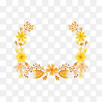 黄色花卉花环