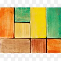 彩色木质方块
