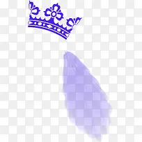 蓝紫色皇冠丝带装饰