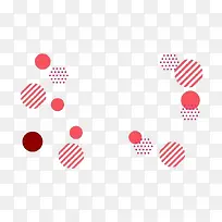 红色圆形规则图形效果群