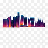 上海进博会炫彩宣传画免抠图