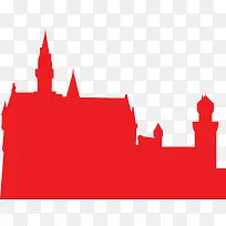 红色城堡背景