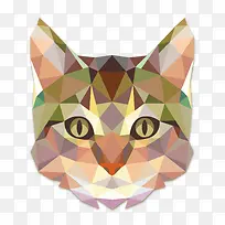 马赛克动物猫头像免费下载