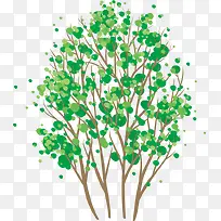 绿色树木春季海报PNG矢量素材