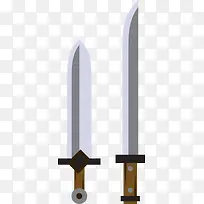 两把不同样式的宝剑