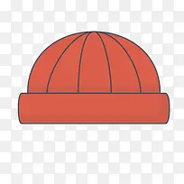 红色冬帽可爱服饰图标