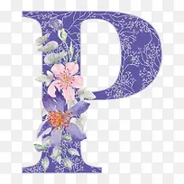 艺术字体英语字母P