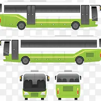 绿色城市旅游巴士