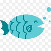 海洋生物吐泡泡的鱼