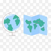 旅行社旅行地球仪地图册图标设计
