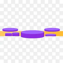 紫色几何圆柱图形