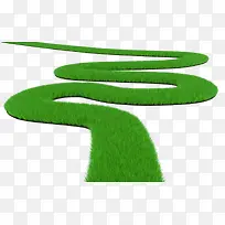 绿色草地蜿蜒小路