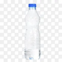 透明解渴蓝色瓶盖的塑料瓶饮用水