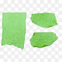 绿色皱纹碎纸片