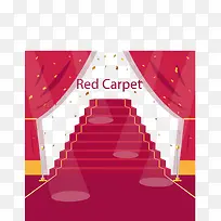 红色阶梯颁奖红毯