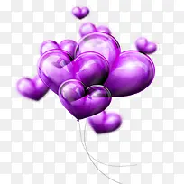紫色卡通手绘装饰气球