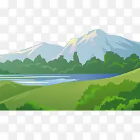 远山 高山 春天 风景 山水 绿树