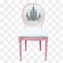 粉色时尚线条装饰椅子