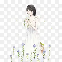 少女系唯美手绘插画