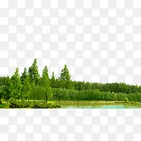 森林湖泊背景素材