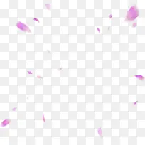 紫色简约花瓣漂浮素材