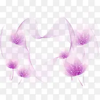 紫色莲花矢量花纹装饰素材