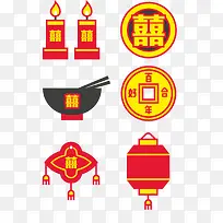 中式婚礼的喜庆装饰物