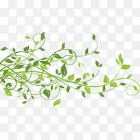绿色中国风枝条植物