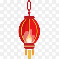 扁平化中国风红色灯笼