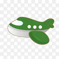 卡通绿色飞机