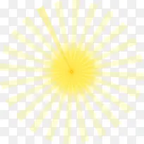 黄色放射光线效果元素