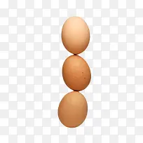 褐色鸡蛋层叠立起来的初生蛋实物