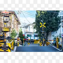 日本街道场景摄影图