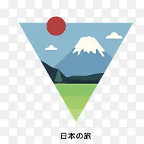 矢量日本的富士山