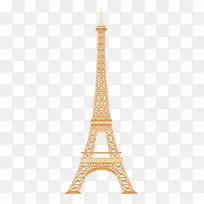一座金黄色的巴黎铁塔