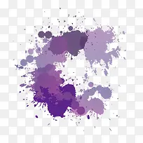 矢量紫色喷溅颜料油漆油渍