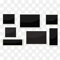 黑白手绘几何相片纸