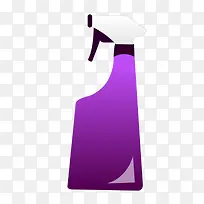 紫色渐变瓶子消毒液