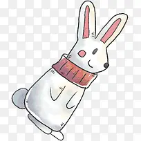 矢量图白色的小兔子
