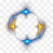 手绘蓝色光环免抠图