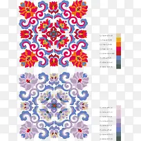 矢量牡丹花