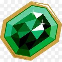 奢华绿色方形宝石