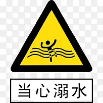 溺水警告牌