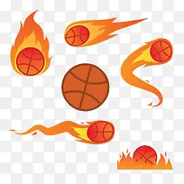 显眼篮球火焰