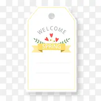 清新英文彩色春天卡片设计素材
