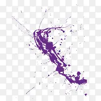 紫色墨迹喷溅