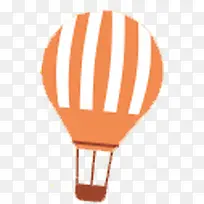 橙色卡通条纹热气球淘宝促销