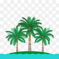 海岛上的椰树